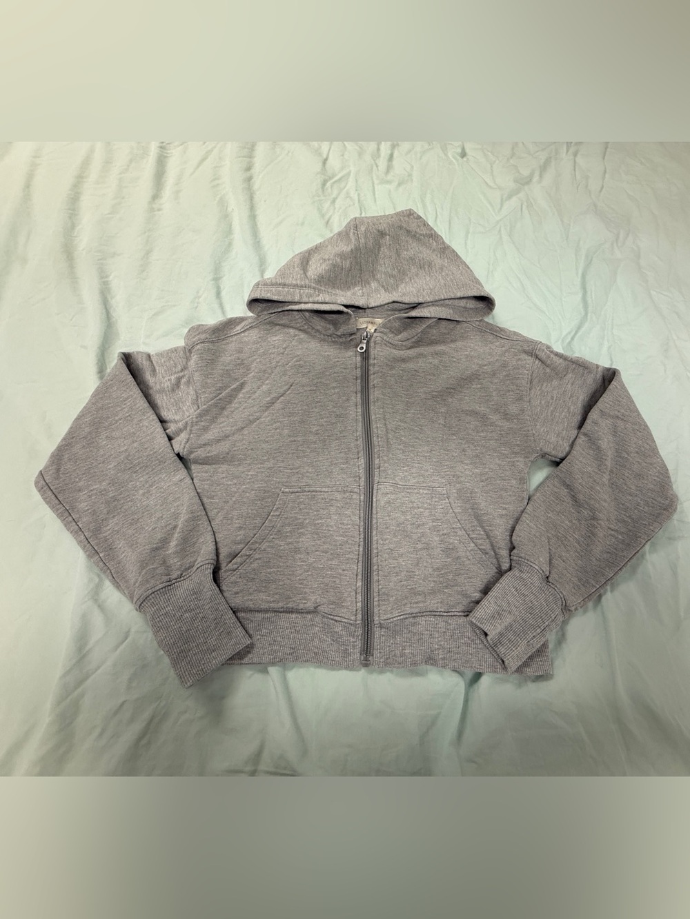Ultra Flirt Heather Gray Full-Zip Hoodie Size XS